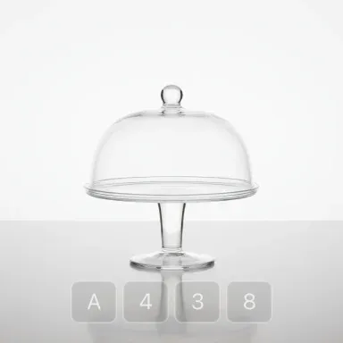 A438-03 Classic Pearl Glass Cake Stand - View 1