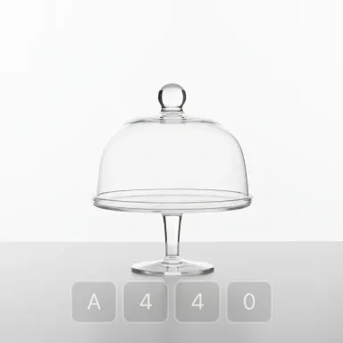 A440-02 Modern Premium Glass Cake Stand - View 1