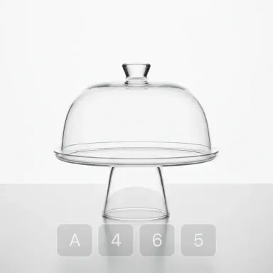 A465-01 Studio Prime Glass Cake Stand - View 1