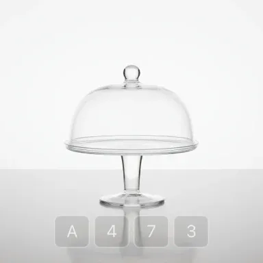 A473-03 Parisian Pristine Glass Cake Stand - View 1