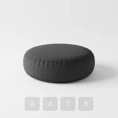 A478-03 Classic Pearl Wool Meditation Cushion - View 1