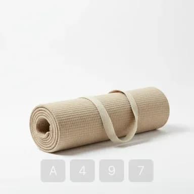 A497-02 Atelier Platinum Cotton Yoga Mat - View 1