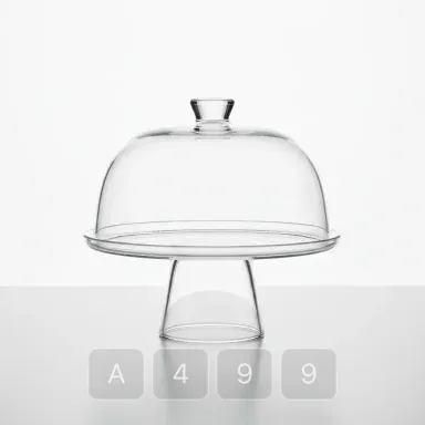 A499-01 Studio Emerald Glass Cake Stand - View 1