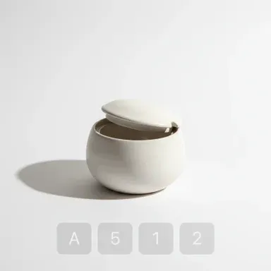 A512-04 Artisan Stately Ceramic Salt Cellar - View 1