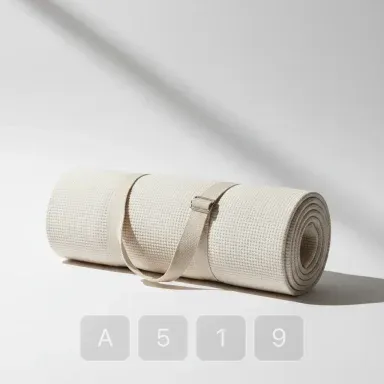 A519-04 Hamptons Emerald Cotton Yoga Mat - View 1