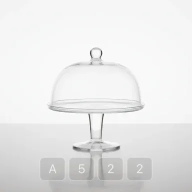 A522-03 Classic Refined Glass Cake Stand - View 1