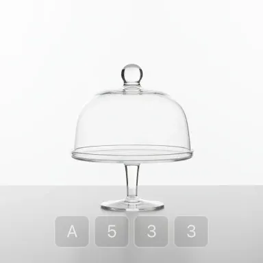 A533-02 Atelier Pristine Glass Cake Stand - View 1