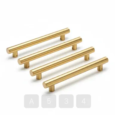 A534-02 Modern Masterwork Brass Drawer Pulls - View 1