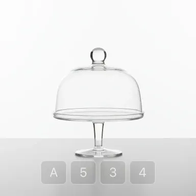 A534-02 Modern Masterwork Glass Cake Stand - View 1