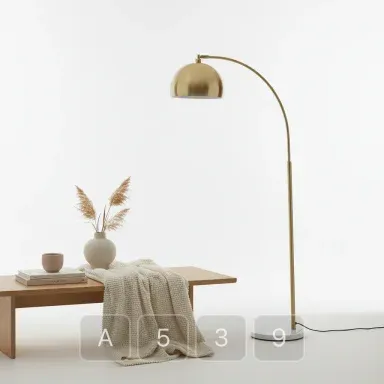 A539-01 Studio Emerald Brass Floor Lamp - View 1