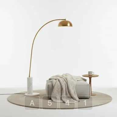 A541-03 Parisian Signature Brass Floor Lamp - View 1