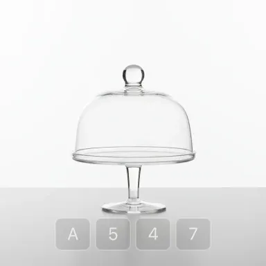 A547-02 Atelier Choice Glass Cake Stand - View 1