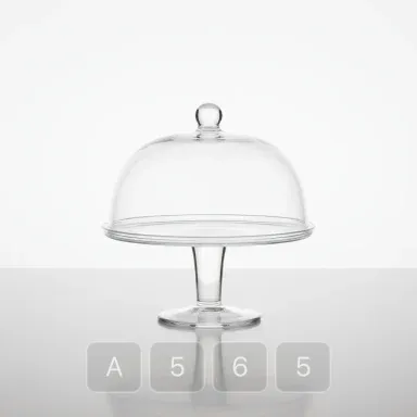 A565-03 Parisian Prime Glass Cake Stand - View 1
