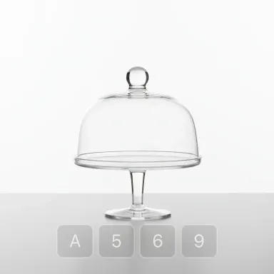 A569-02 Atelier Exceptional Glass Cake Stand - View 1