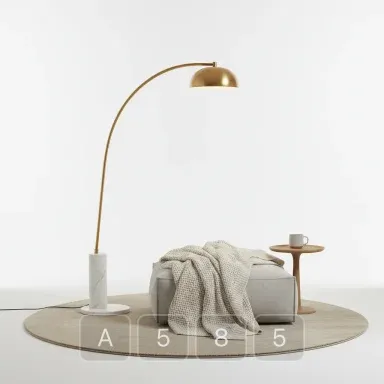 A585-03 Parisian Prime Brass Floor Lamp - View 1