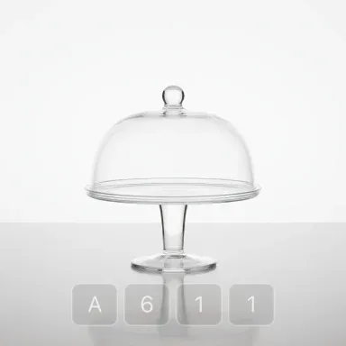 A611-03 Parisian Royal Glass Cake Stand - View 1