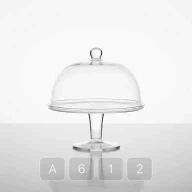 A612-03 Classic Stately Glass Cake Stand - View 1