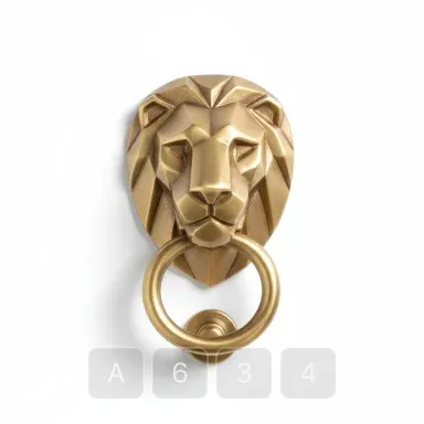 A634-02 Modern Masterwork Brass Door Knocker - View 1