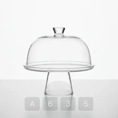 A635-01 Studio Zenith Glass Cake Stand - View 1