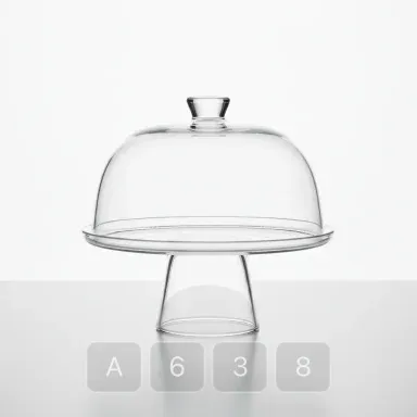 A638-01 Vintage Pearl Glass Cake Stand - View 1