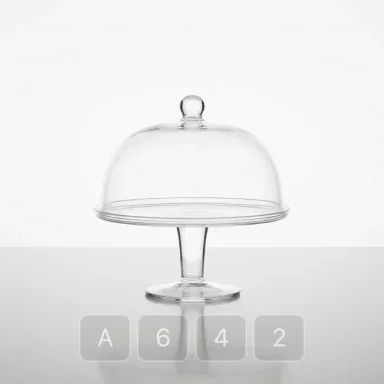 A642-03 Classic Refined Glass Cake Stand - View 1