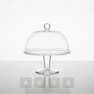 A658-03 Classic Pearl Glass Cake Stand - View 1
