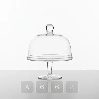 A668-02 Modern Exquisite Glass Cake Stand - View 1