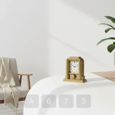 A673-02 Atelier Pristine Brass Desk Clock - View 1