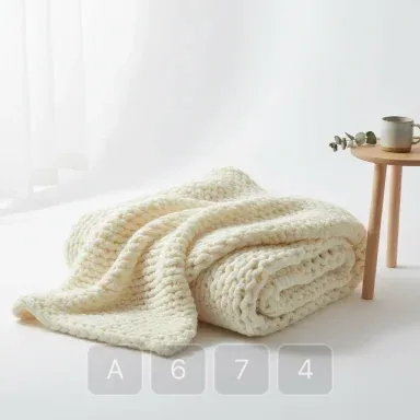 A674-02 Modern Masterwork Cotton Blanket - View 1