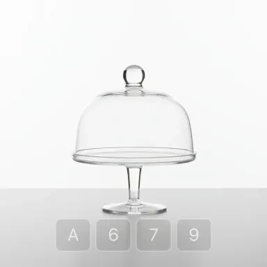 A679-02 Atelier Emerald Glass Cake Stand - View 1