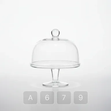 A679-04 Hamptons Emerald Glass Cake Stand - View 1