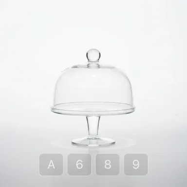 A689-04 Hamptons Exceptional Glass Cake Stand - View 1