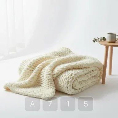 A715-02 Atelier Zenith Cotton Blanket - View 1