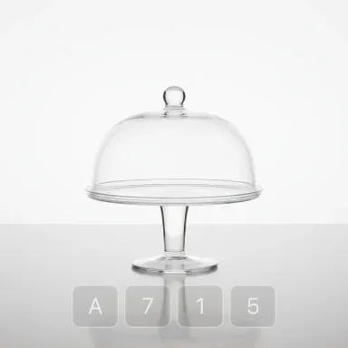 A715-03 Parisian Zenith Glass Cake Stand - View 1