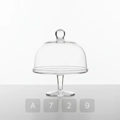 A729-02 Atelier Exceptional Glass Cake Stand - View 1