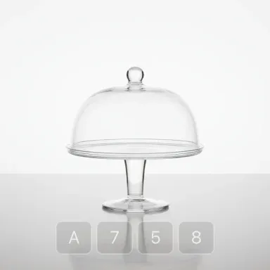 A758-03 Classic Pearl Glass Cake Stand - View 1