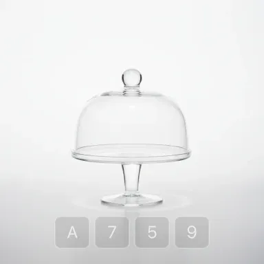 A759-04 Hamptons Emerald Glass Cake Stand - View 1