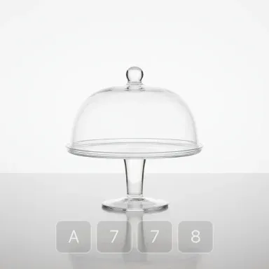 A778-03 Classic Pearl Glass Cake Stand - View 1