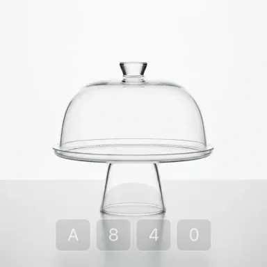 A840-01 Vintage Premium Glass Cake Stand - View 1