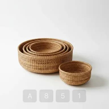 A851-01 Studio Royal Bamboo Storage Basket - View 1