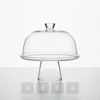 A864-01 Vintage Essential Glass Cake Stand - View 1