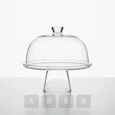 A866-01 Vintage Grand Glass Cake Stand - View 1