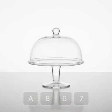 A867-03 Parisian Choice Glass Cake Stand - View 1