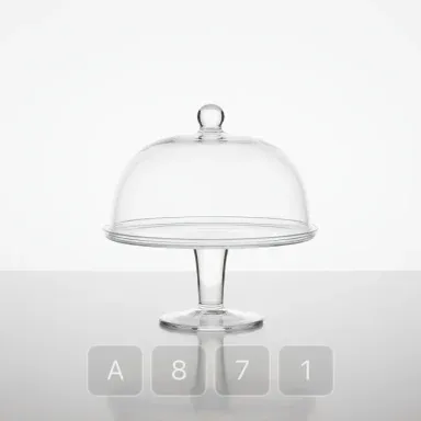 A871-03 Parisian Royal Glass Cake Stand - View 1