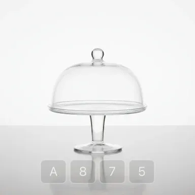 A875-03 Parisian Zenith Glass Cake Stand - View 1
