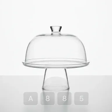 A885-01 Studio Prime Glass Cake Stand - View 1