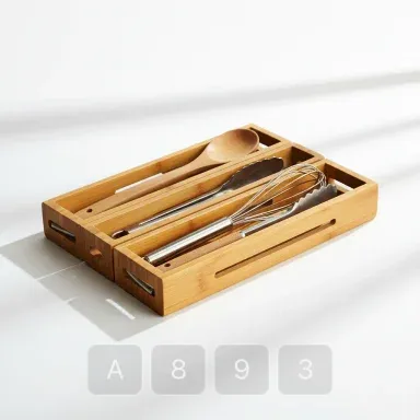 A893-03 Parisian Pristine Bamboo Drawer Dividers - View 1