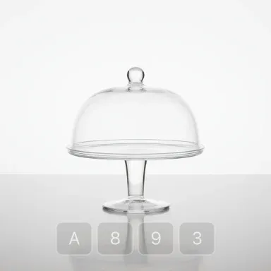 A893-03 Parisian Pristine Glass Cake Stand - View 1