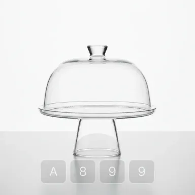 A899-01 Studio Emerald Glass Cake Stand - View 1