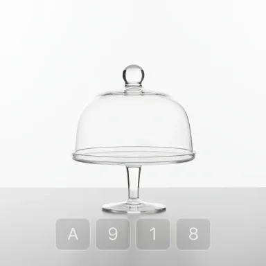 A918-02 Modern Pearl Glass Cake Stand - View 1